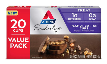 Caramel Almond Clusters & Endulge Peanut Butter Cups, Dessert Favorite, Low Carb