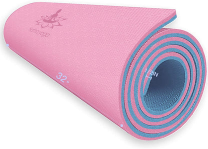 Extra Thick TPE Yoga Mat - 1/2 Inch, Eco-Friendly, SGS Certified, Anti-Tear Bolster