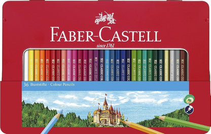 Classic Colored Pencils Set: 36 and 48 Vibrant Colors in Metal Tin