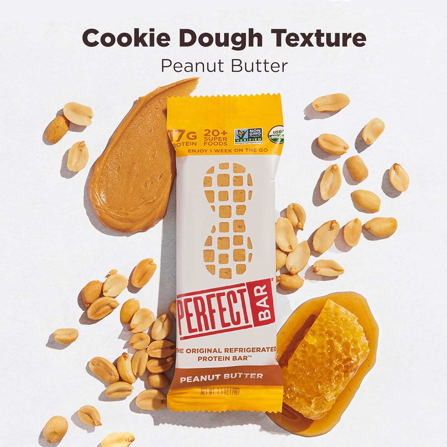 Original Refrigerated Protein Bar, Peanut Butter (Pack of 3)