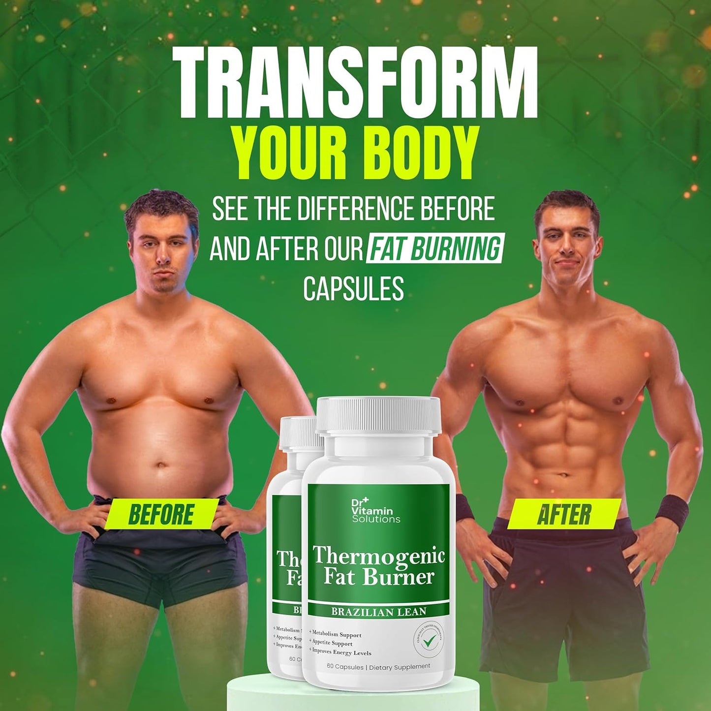 Thermogenic Fat Burner – Appetite Suppressant & Metabolism Support (2-Pack)