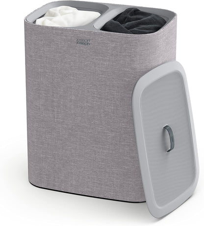 90L Laundry Hamper with Lid and 2 Removable Bags with Handles