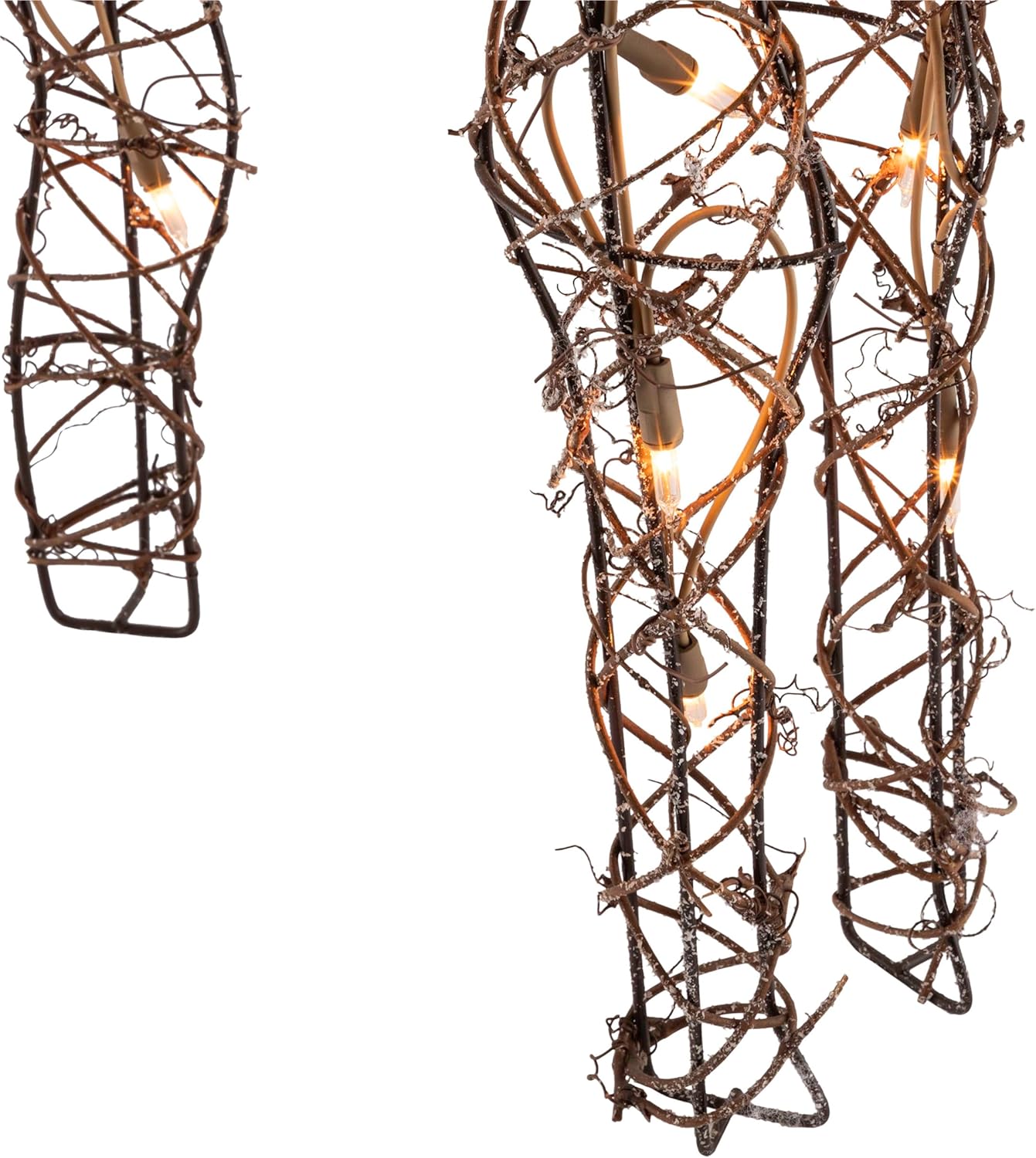35" Lighted Rattan Reindeer Christmas Yard Decoration - Brown