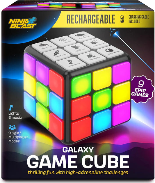 Rechargeable Game Activity Cube – 9 Fun Brain & Memory Games for Boys and Girls | Perfect Birthday Gift for Kids Ages 6-12 – Great Toy Gift Idea!