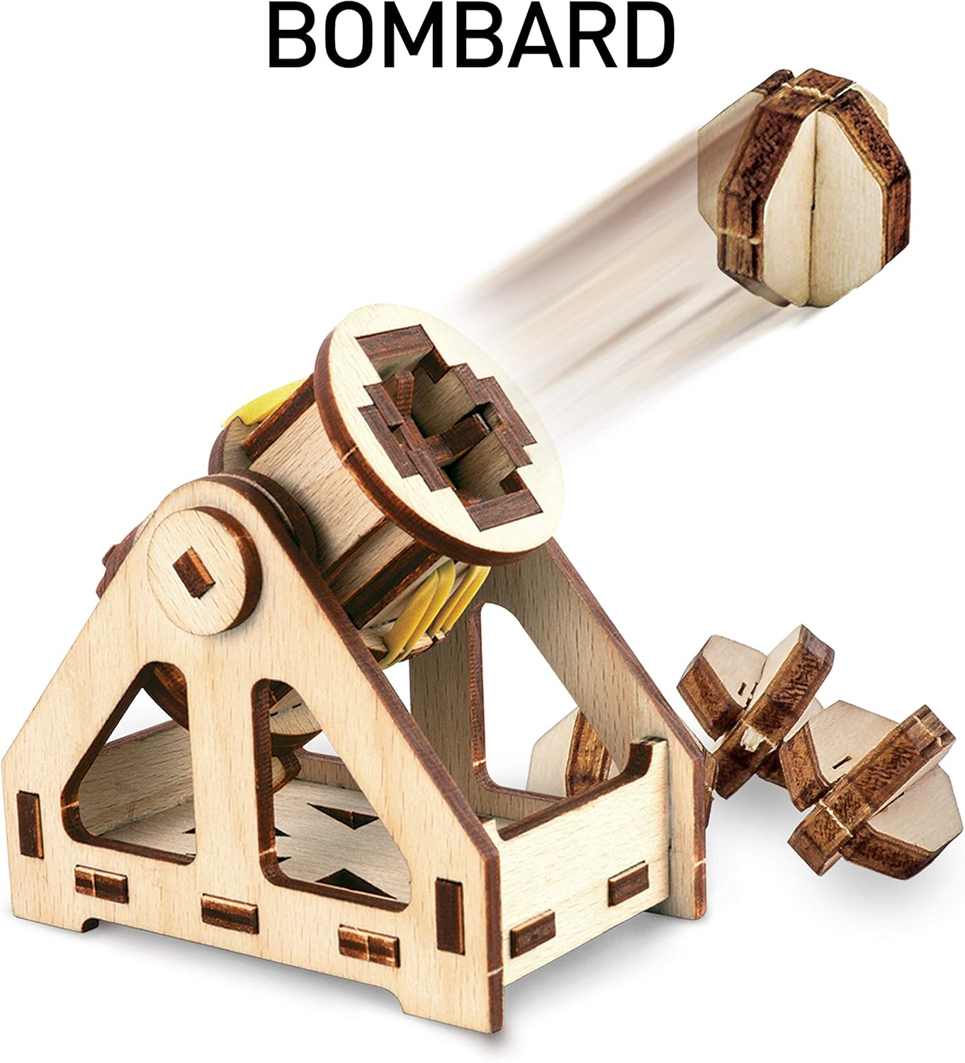 National Geographic Da Vinci Catapult Kit – Wooden 3D Puzzle & STEM Engineering Model for Kids