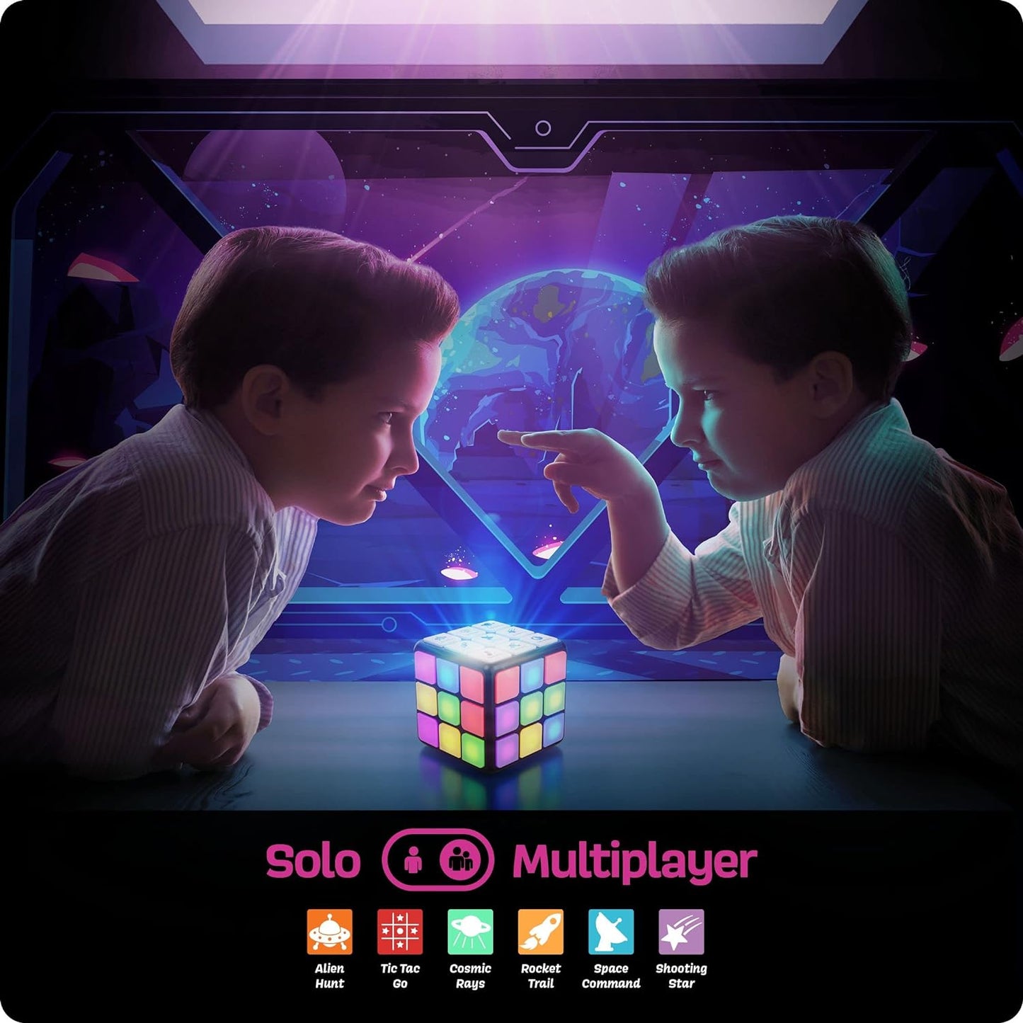 Rechargeable Game Activity Cube – 9 Fun Brain & Memory Games for Boys and Girls | Perfect Birthday Gift for Kids Ages 6-12 – Great Toy Gift Idea!