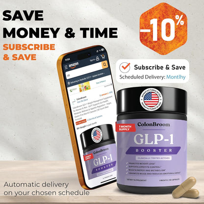 GLP-1 Support Weight Management Capsules – Vegan, Gluten-Free Metabolic & Appetite Support (60 Count)