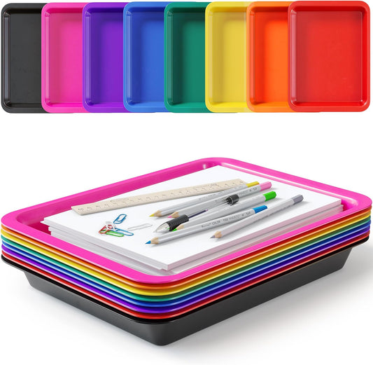8 Art Trays for Kids: Perfect for Crafts, Lego, Painting, and Montessori Activities