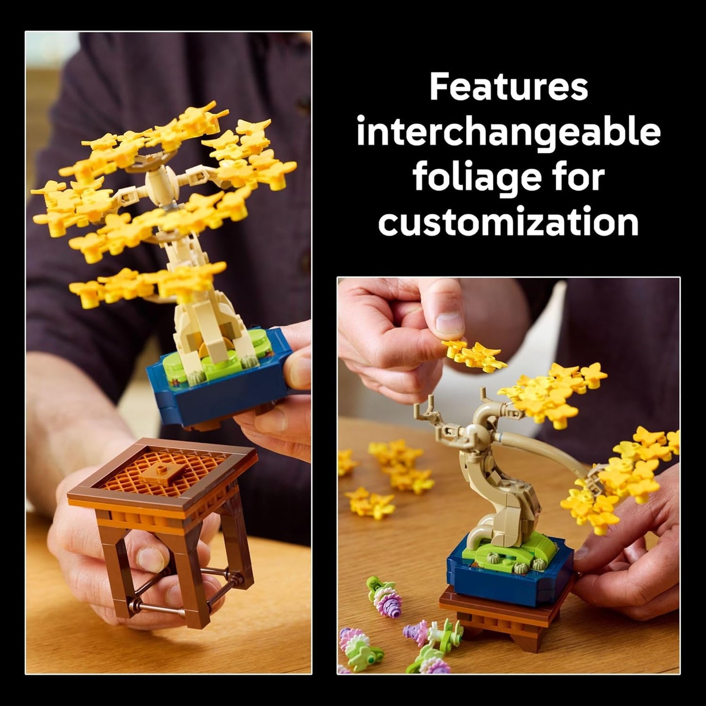 LEGO Botanicals Mini Bonsai Tree Set: Building Blocks for Adults 18+, DIY Home Decor - Perfect Christmas Gift!