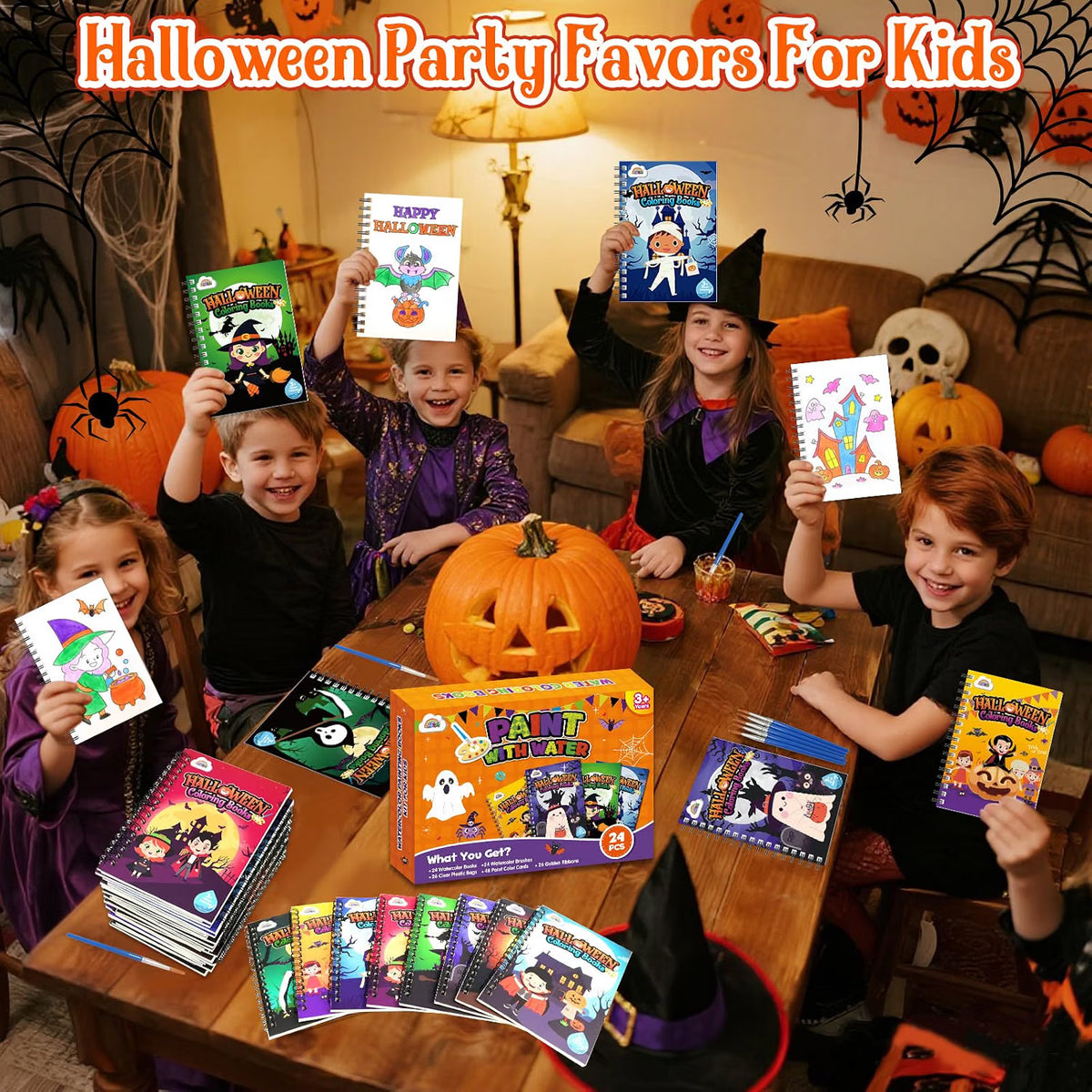 24-Pack Halloween Coloring Books for Kids – Spooky Party Favors & Activity Books for Ages 4–8