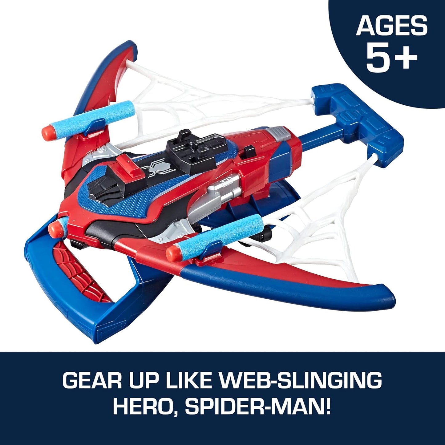 Marvel Spider-Man Web Shots NERF Blaster Toy with Darts for Ages 5+