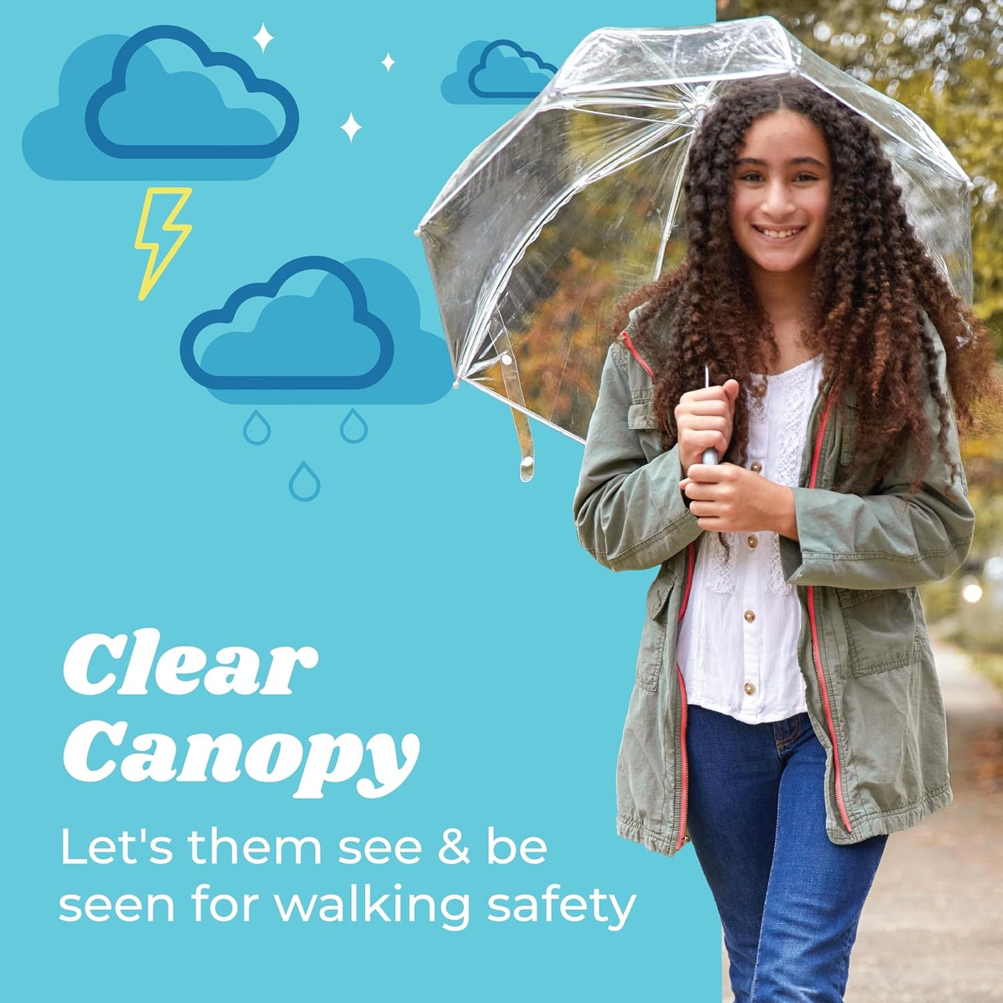 Cosmic Adventure Kids Bubble Umbrella - 38" Dome Canopy