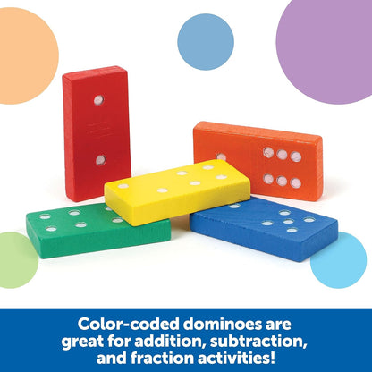 168 Pieces Double-six Dominoes In Bucket, Teaching aids, Math Classroom Accessories