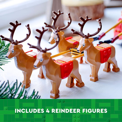 Santa's Sleigh Building Toy for Kids 9+ with Figurines
