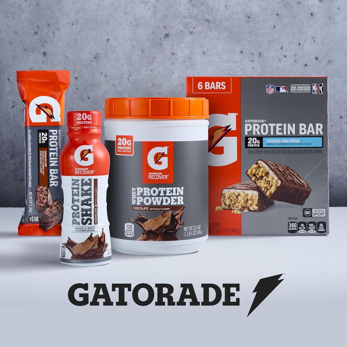 12-Pack Gatorade Recover Protein Shake – Chocolate, 20g Protein