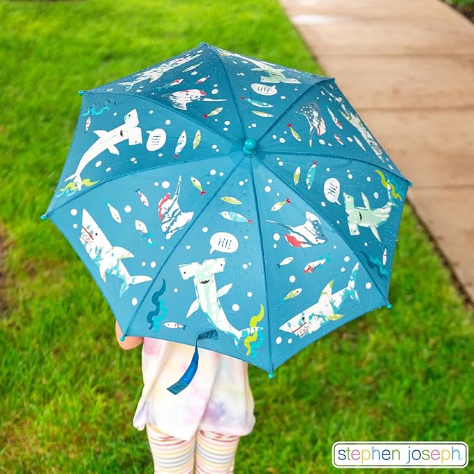 Kids' Color-Changing Wet/Dry Umbrella - Zoo Design