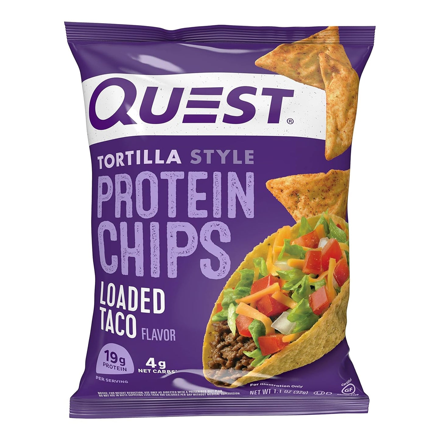 12-Count Quest Nutrition Tortilla Protein Chips Variety Pack – Chili Lime, Nacho Cheese & Loaded Taco | Low Carb, High Protein