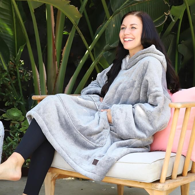 Oversized Blanket Hoodie – Wearable Sherpa Pullover for Men & Women