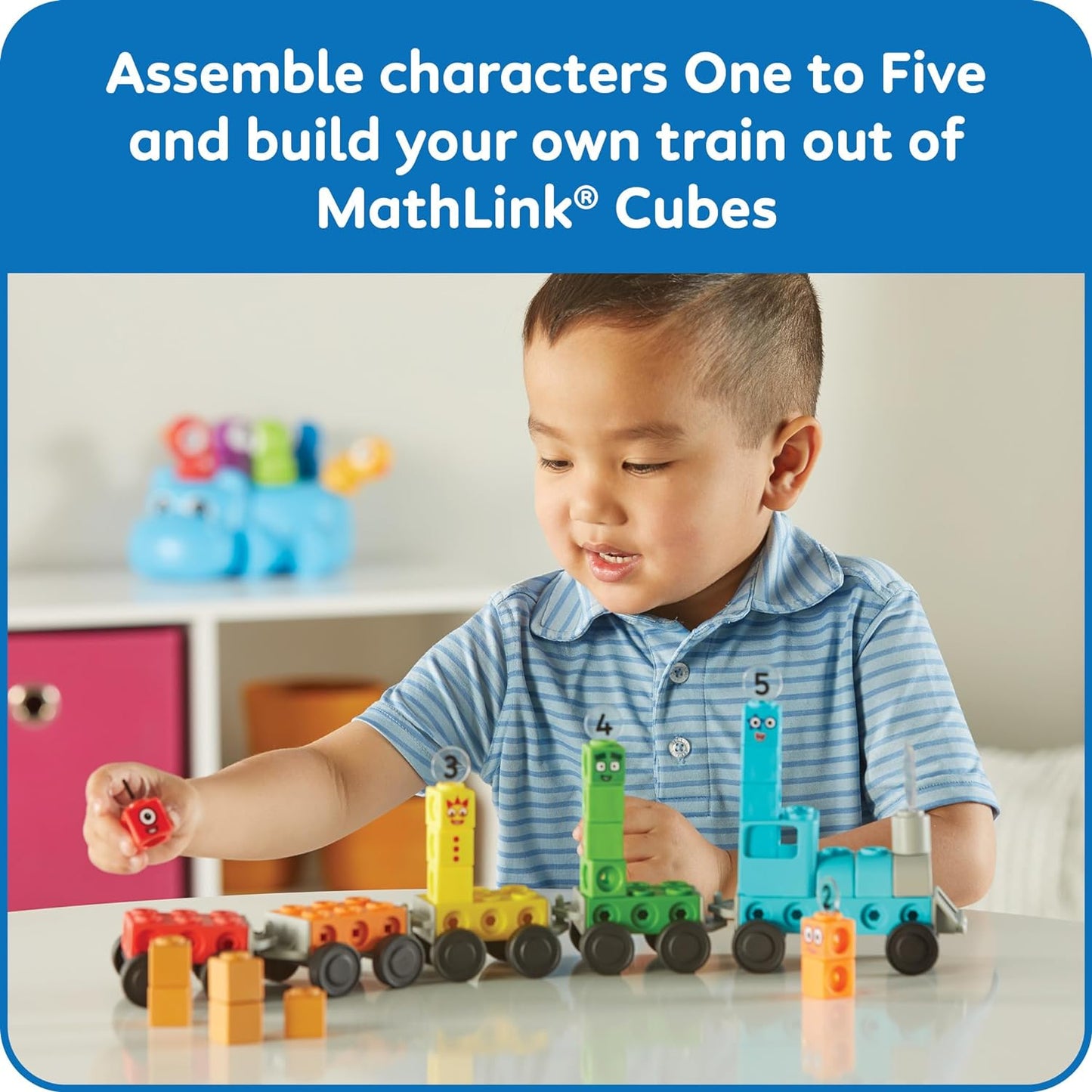 Numberblocks Express Train MathLink Cubes Set – Preschool Counting & Math Learning Toy