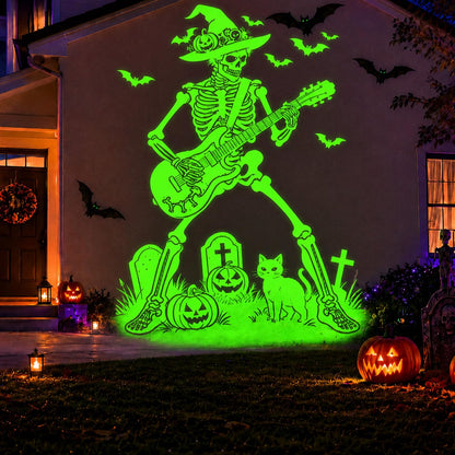 12-in-1 Halloween Projector – 3D Dynamic HD Skull, Spider, Pumpkin & Witch Cauldron Lights for Windows, Garage Doors & Outdoor Décor