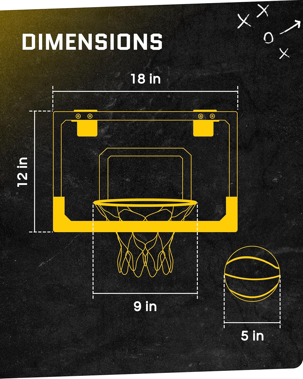 Portable Mini Indoor Basketball Hoop - Over Door