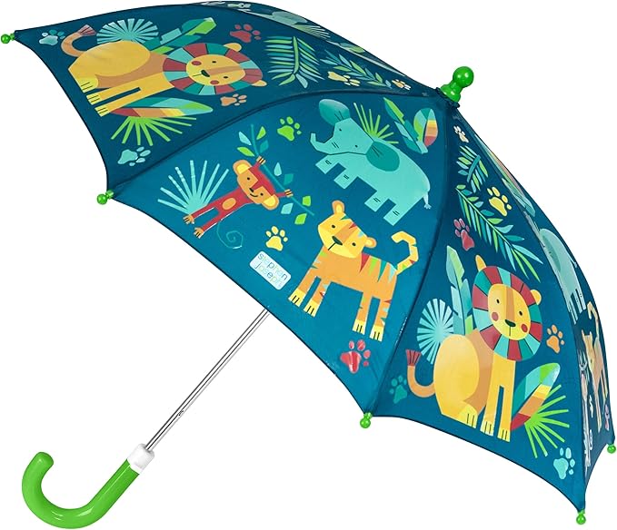 Kids' Color-Changing Wet/Dry Umbrella - Zoo Design