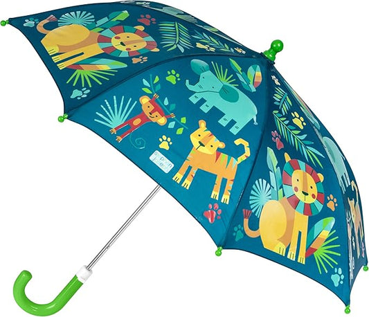 Kids' Color-Changing Wet/Dry Umbrella - Zoo Design