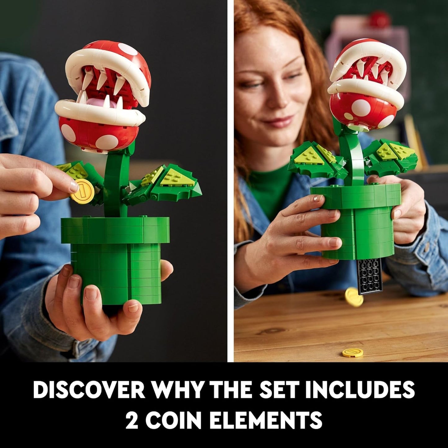 Super Mario Piranha Plant Building Set – Collectible for Adults (18+) | Perfect Holiday Gift and Home Décor for Bedroom or Office
