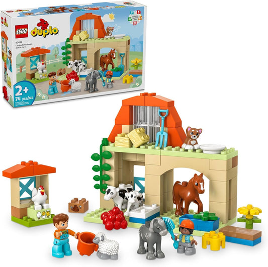 Town Animal Care Playset - Educational Building Blocks for Toddlers & Preschoolers (Ages 2+) with Animal Figures