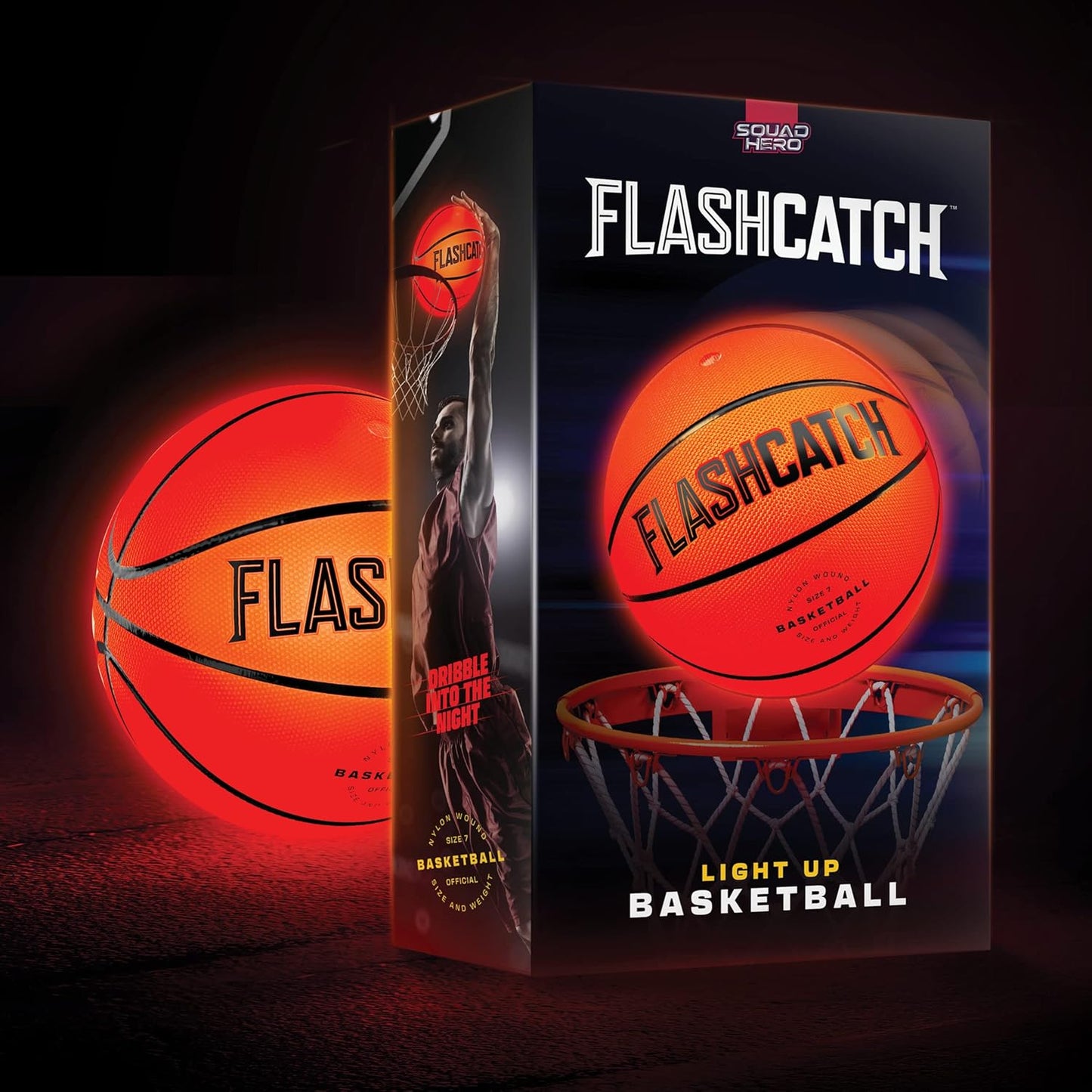 Light-Up Glow Basketball – Glow-in-the-Dark Outdoor Ball for Kids & Teens (Ages 8–15+)