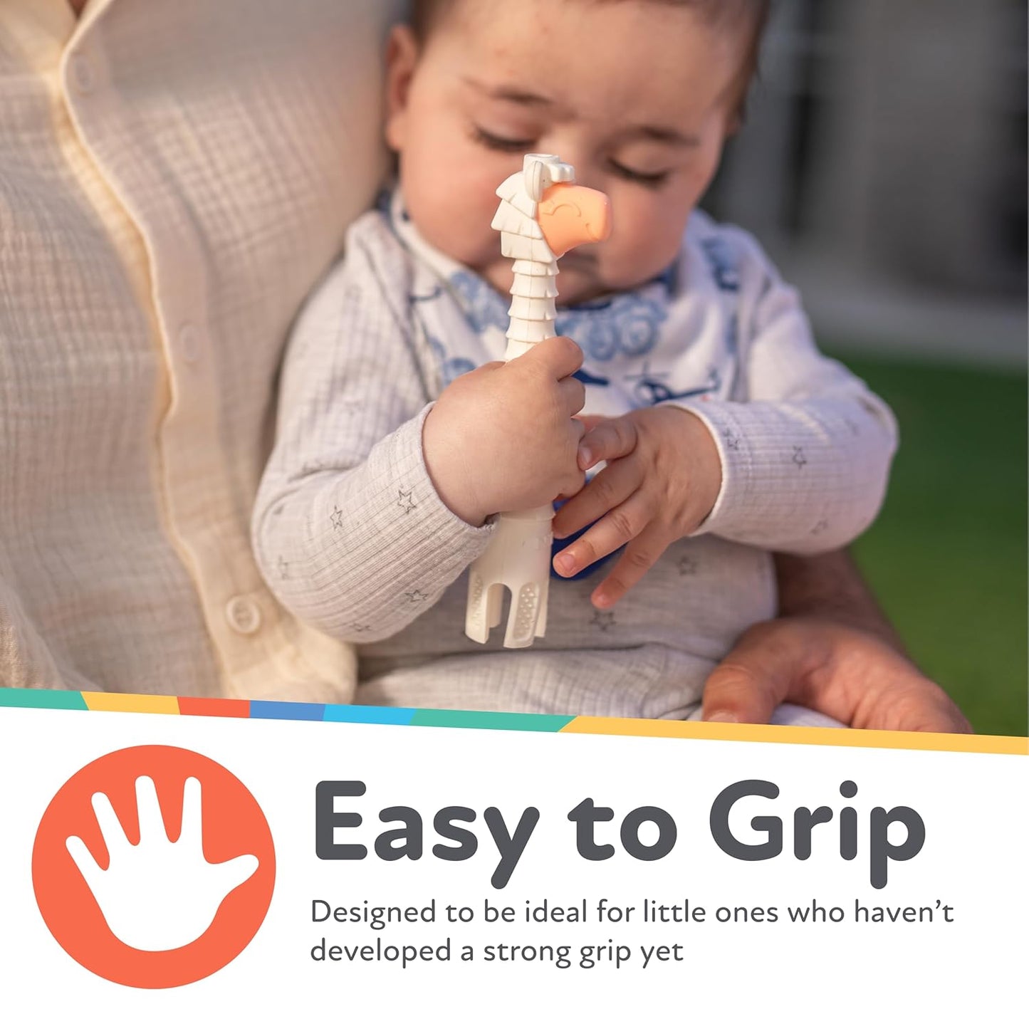 Tube Teether (2-Pack) – Silicone Baby Teething Toys (Llama & Dinosaur, 3+ Months)