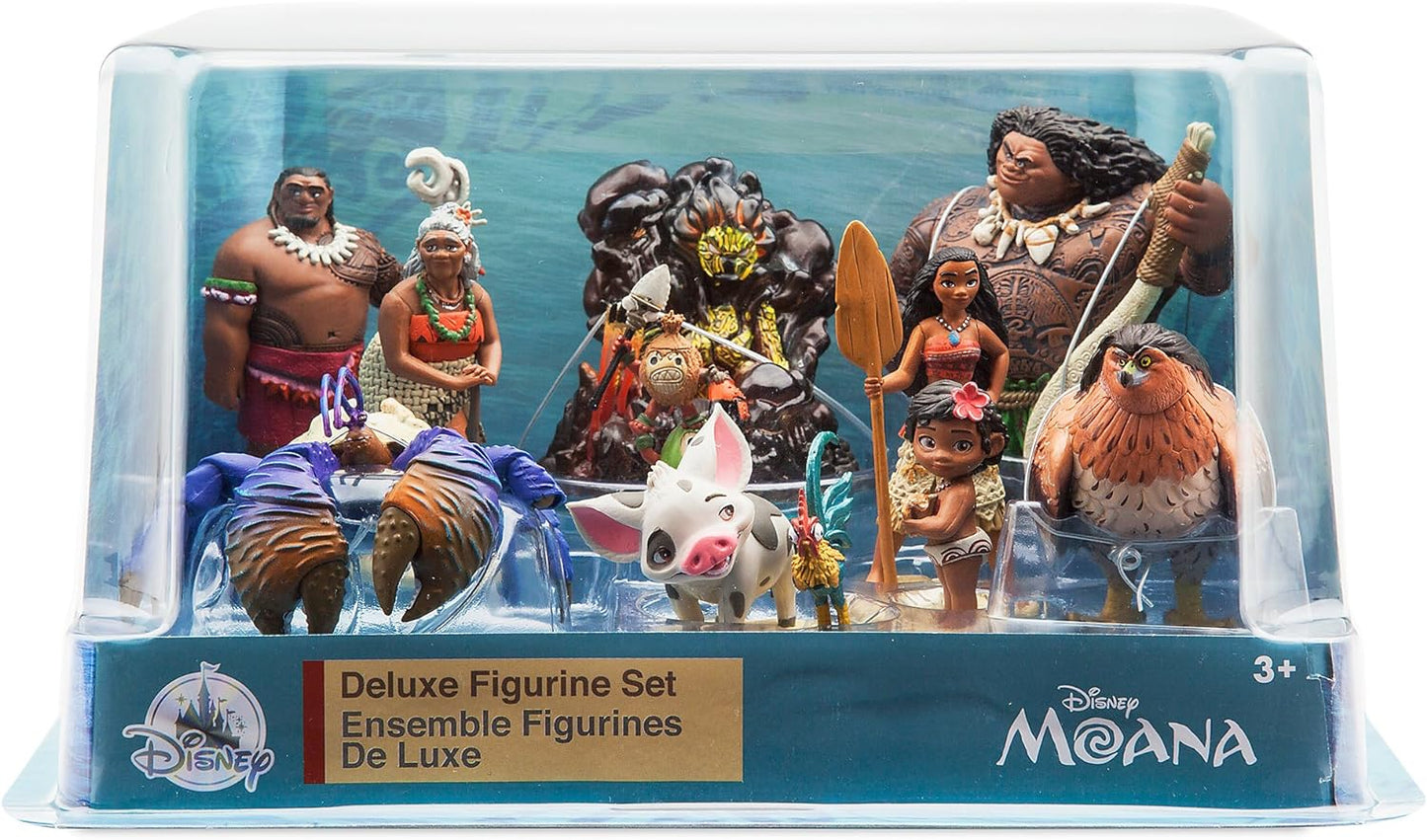 Disney Moana Deluxe Figure Play Set Fully Sculptured Figures