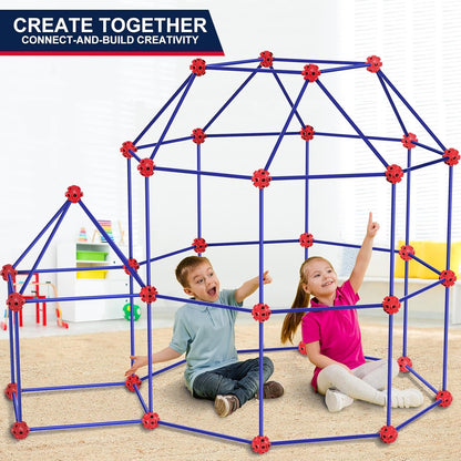 180-Piece Fort Building Kit – Creative STEM Construction Set for Kids (Ages 4–8+)