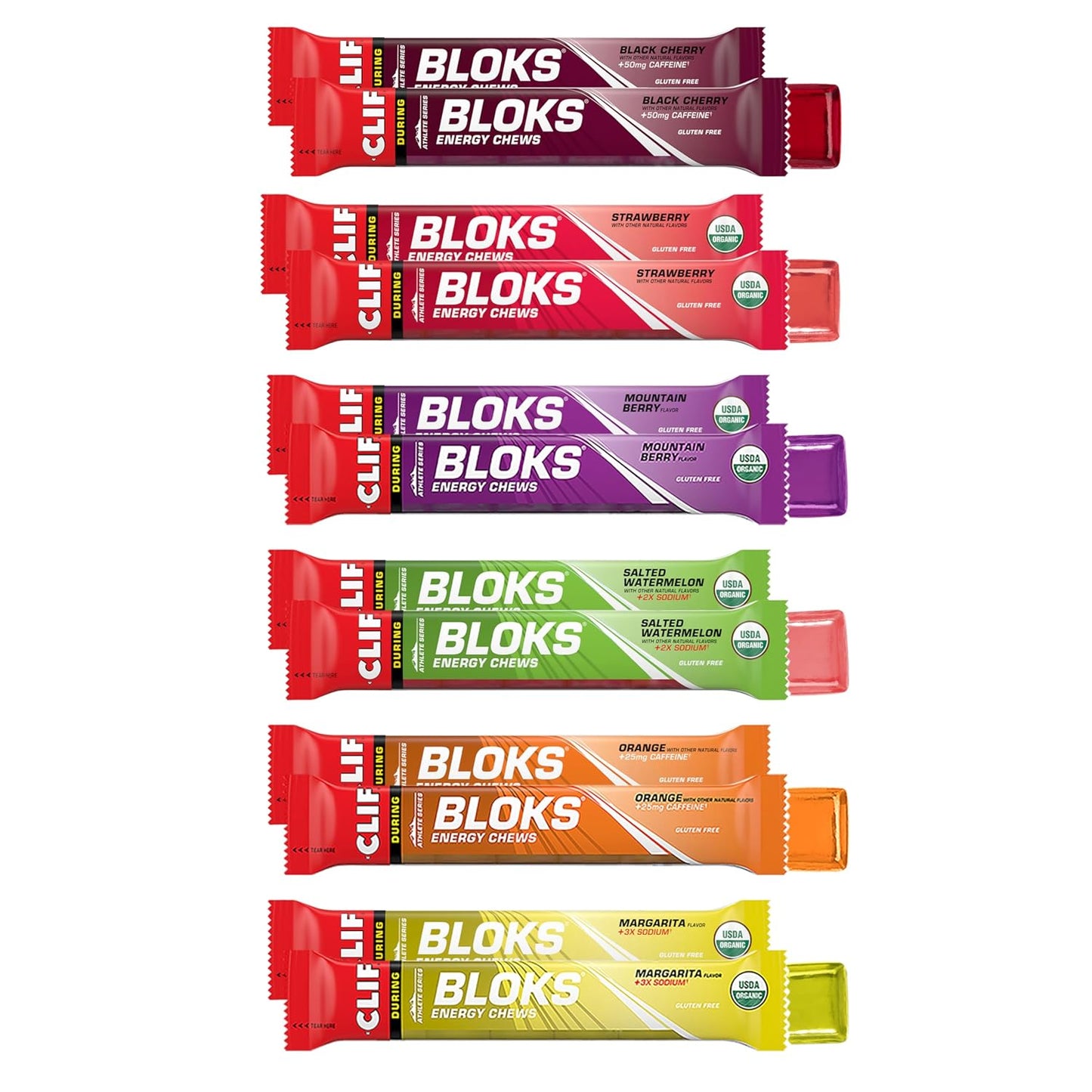 Energy Chews Variety Pack – Non-GMO, Plant-Based Fast Fuel for Cycling & Running – Quick Carbs with Electrolytes – 2.12 oz Packets (12 Count)