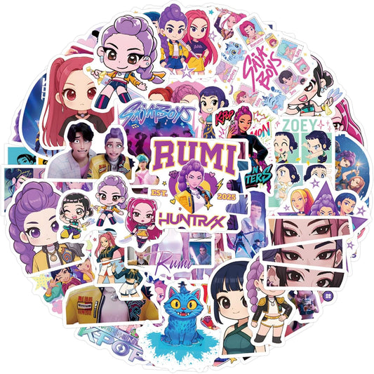 Demon Movie Hunters Stickers (55 PCS) – Waterproof Vinyl Decals for Water Bottles, Phones, Laptops & More