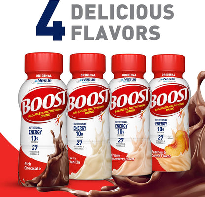 24-Pack BOOST Original Nutritional Drinks – Rich Chocolate, 8 Fl Oz Bottles