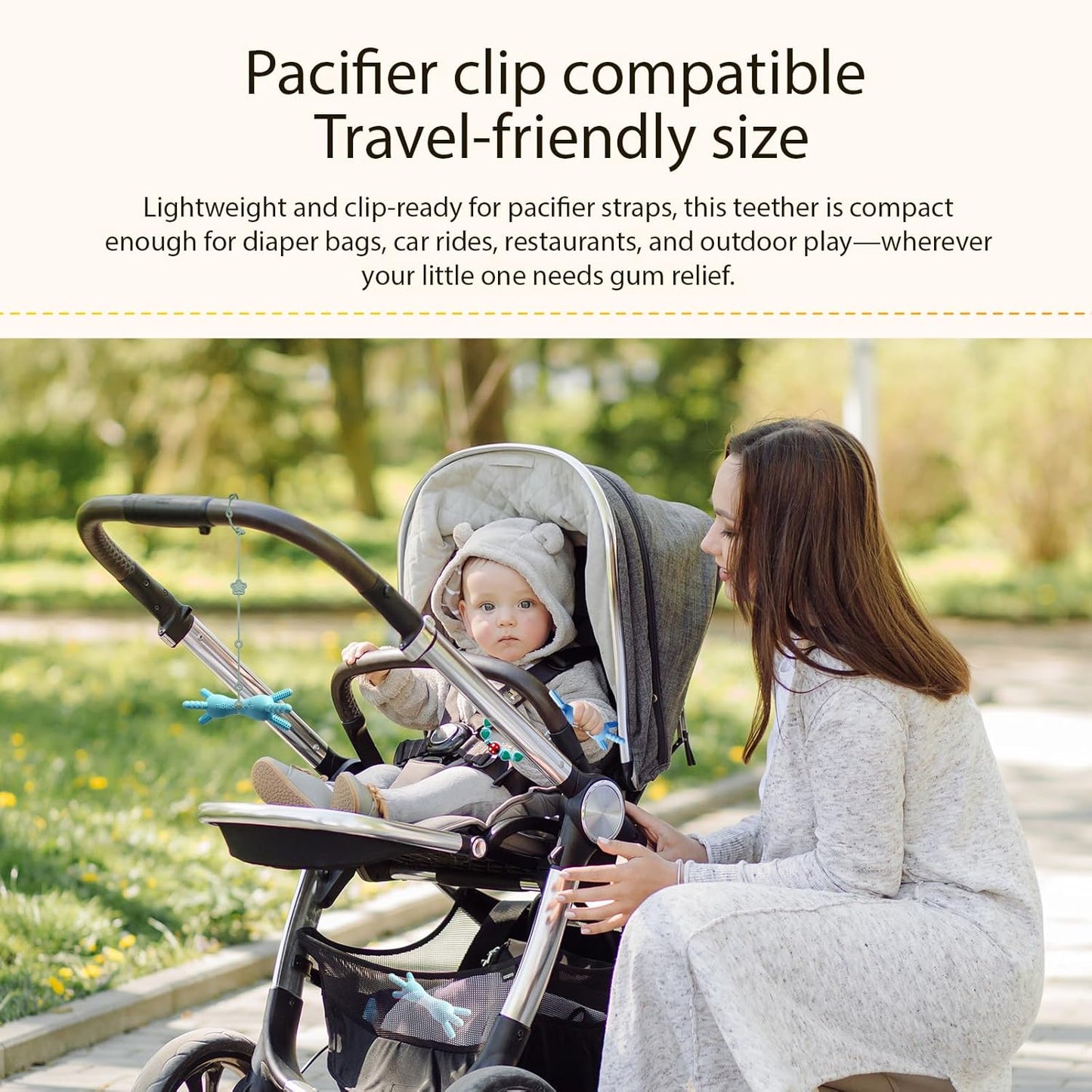 3D Silicone Baby Teether – BPA-Free 360° Textured Easy-Grip Teething Stick