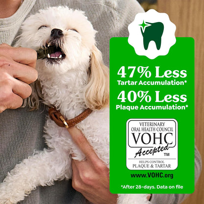 Veterinarian-Recommended Natural Dental Dog Treats – Original Flavor, Regular Size Dental Chews, 36 Count (36 oz)