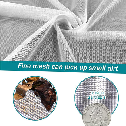 Heavy-Duty Pool Skimmer Net with Deep Nylon Mesh Bag