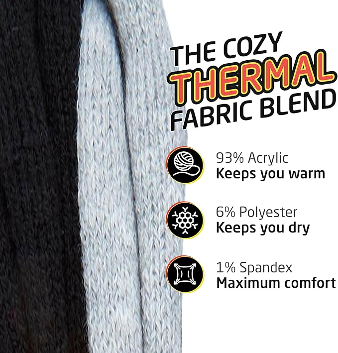 Women’s Thermal Socks – Thick, Heat-Insulated Winter Hiking Socks (Sizes 4–10.5)