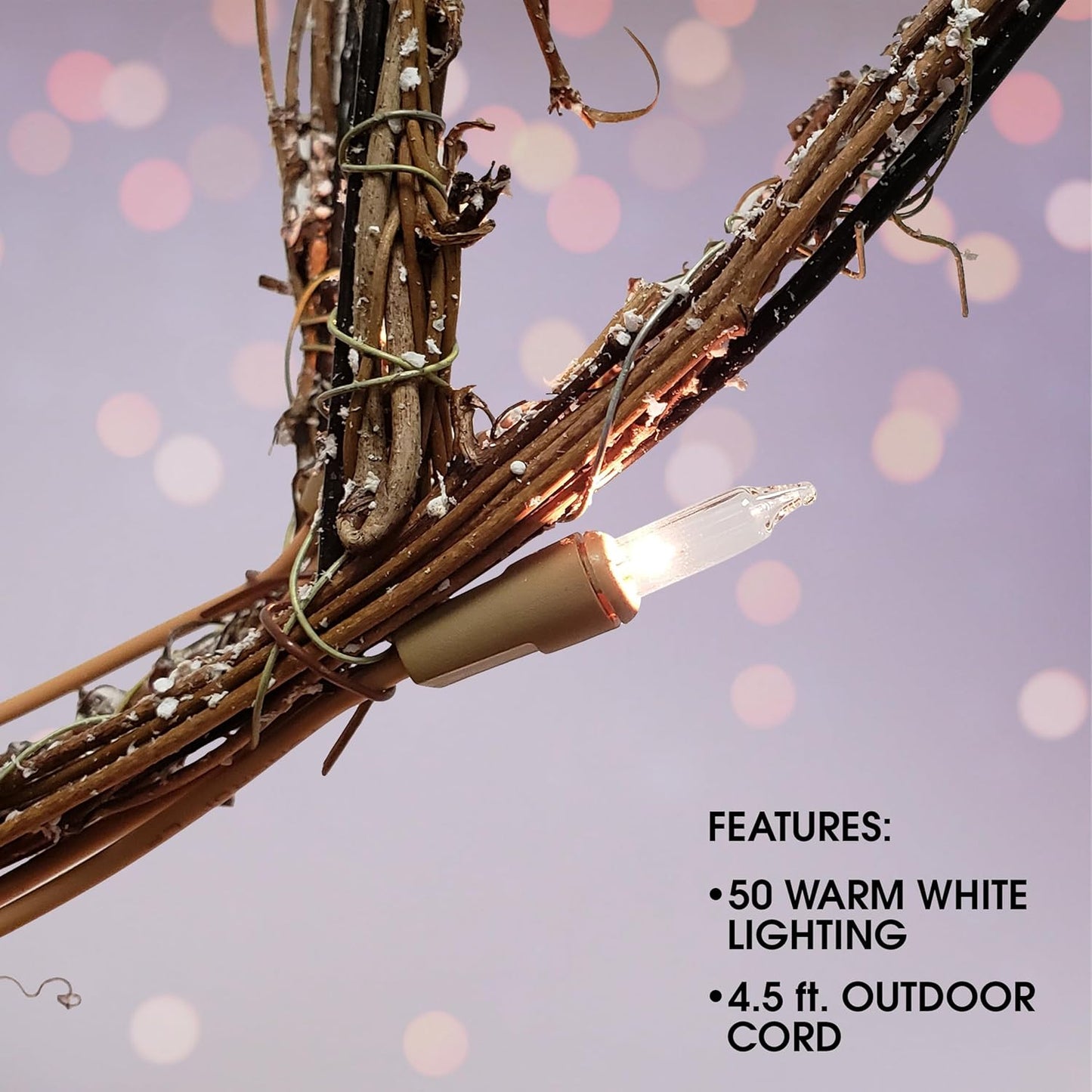 35" Lighted Rattan Reindeer Christmas Yard Decoration - Brown