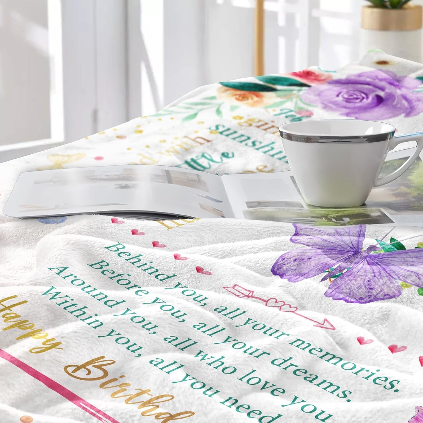 February Birthday Blanket – “Queens Are Born in February” Throw (60" x 50")