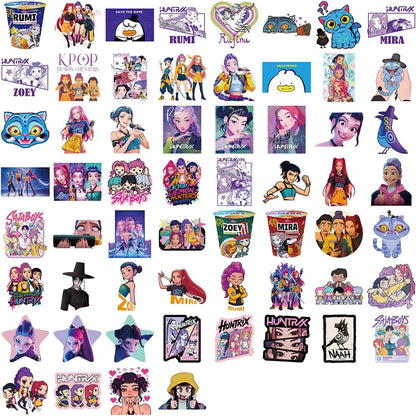 Demon Movie Hunters Stickers (60 PCS) – Korean Idol Anime Vinyl Decals for Water Bottles, Laptops & Phones