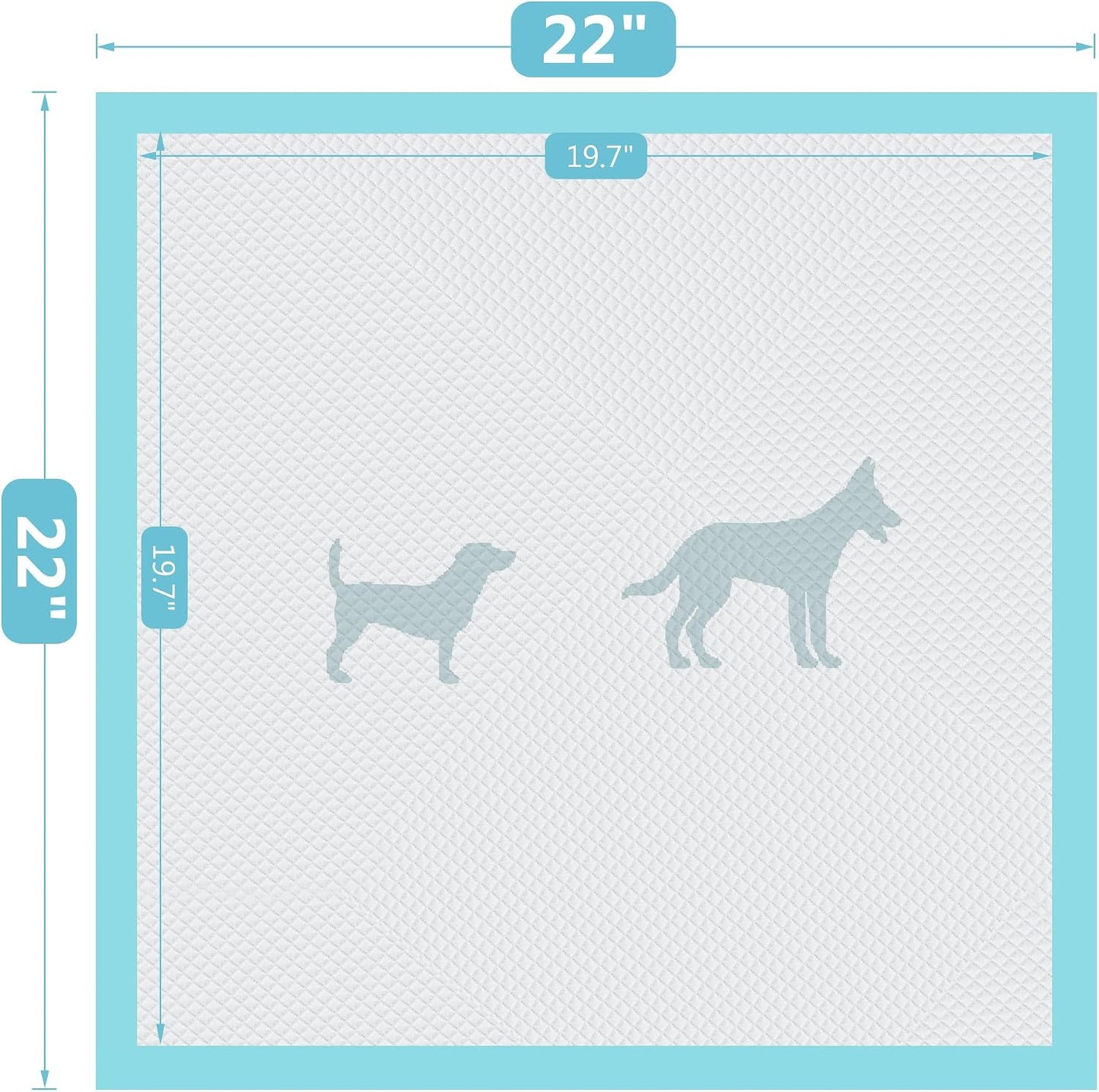 Pet Training Pads – 22" x 22" Super Absorbent & Leak-Proof Puppy Pee Pads (100 Count)