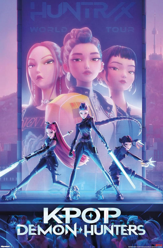 Netflix KPop Demon Hunters (2025) One-Sheet Poster – 34" x 22.4" Unframed Wall Art 🎬