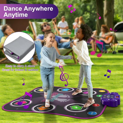 Kids Dance Mat – Light-Up Electronic Dance Pad with Bluetooth & 5 Game Modes (Ages 3–12)