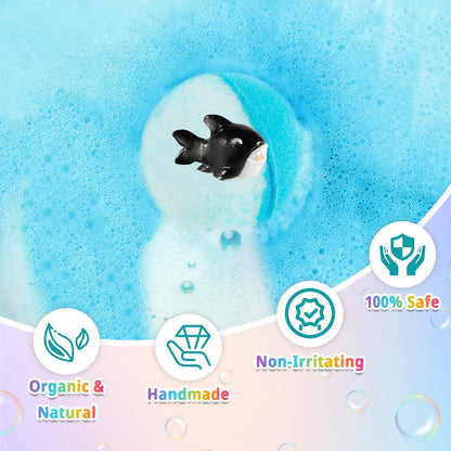 24-Pack Kids Bath Bombs Gift Set for Girls Boys with Surprise Bath Toys Inside