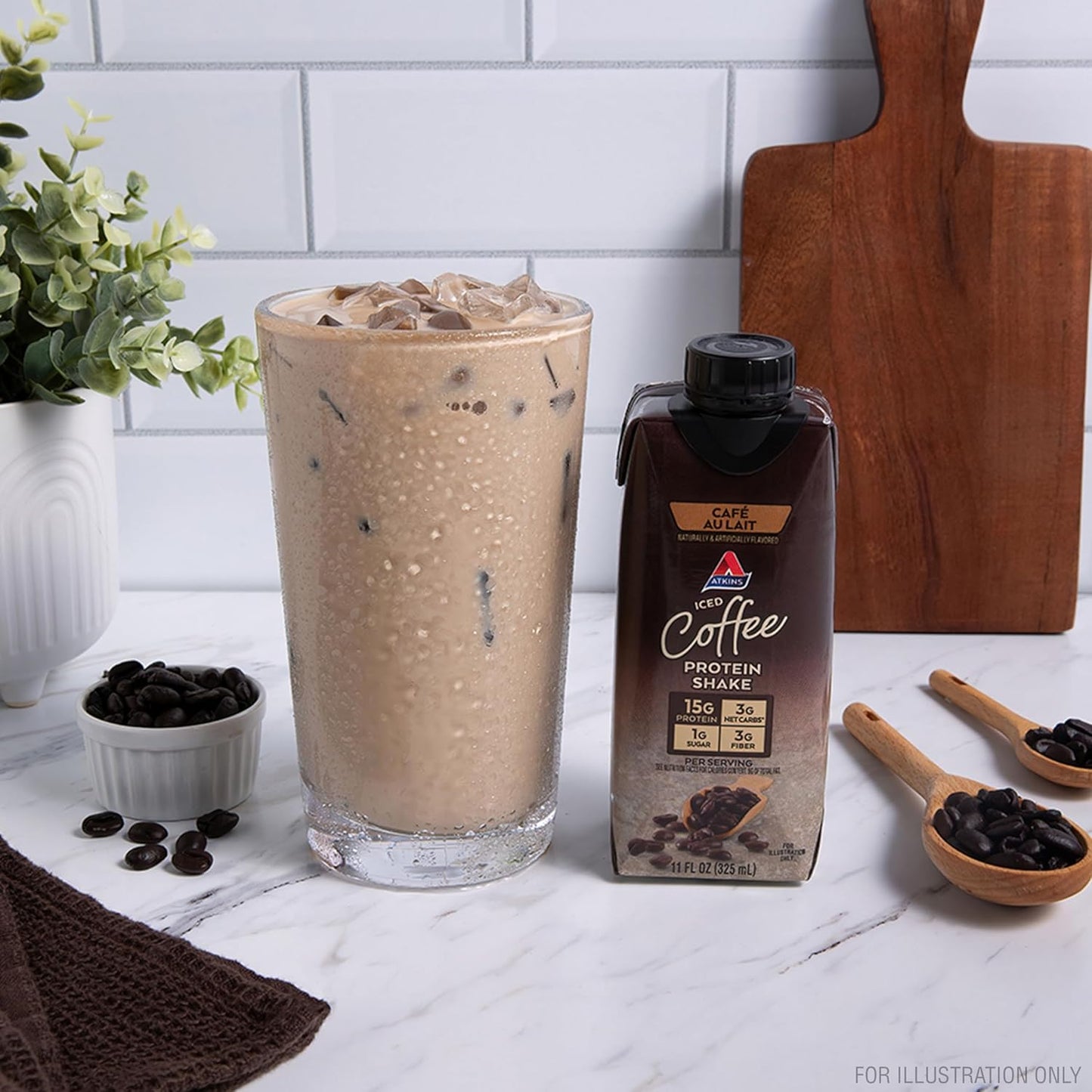Iced Coffee Flavored High Protein Shake, Keto Friendly, Gluten Free (12 Count)