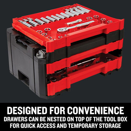 VERSASTACK 230-Piece Mechanics Tool Set with Case, 1/4", 3/8", & 1/2" Drive