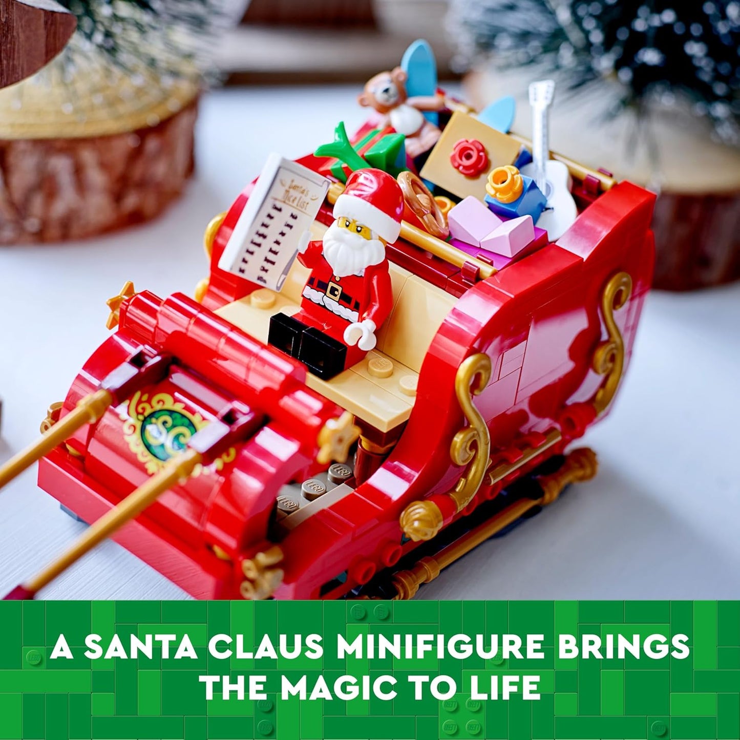 Santa's Sleigh Building Toy for Kids 9+ with Figurines